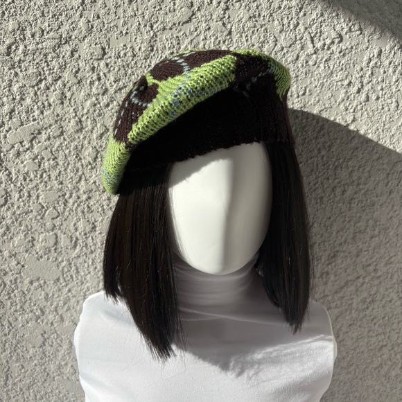 Green and Brown Knit Beret by Something Special - Used - Picture 10 of 10